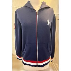 Polo Ralph‎ Lauren 2018 Paralympic Team USA Hooded Jacket Navy Women Size Small
